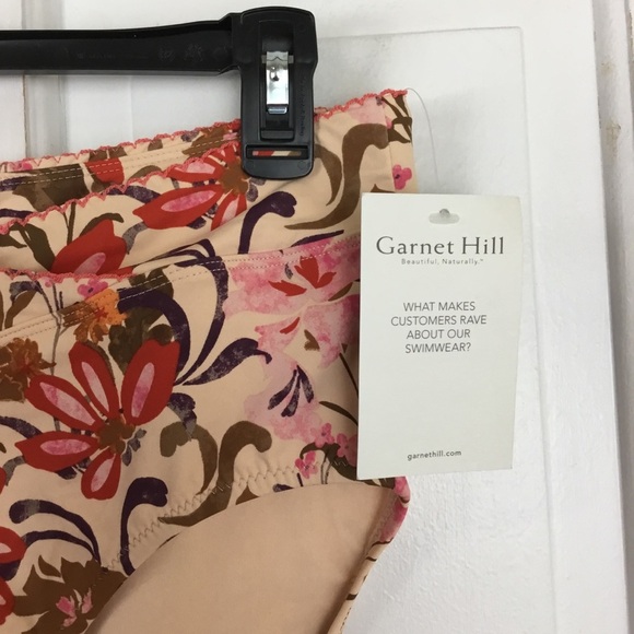 Garnet Hill Bikini Bottom Size 8 Floral NWT - Picture 2 of 4